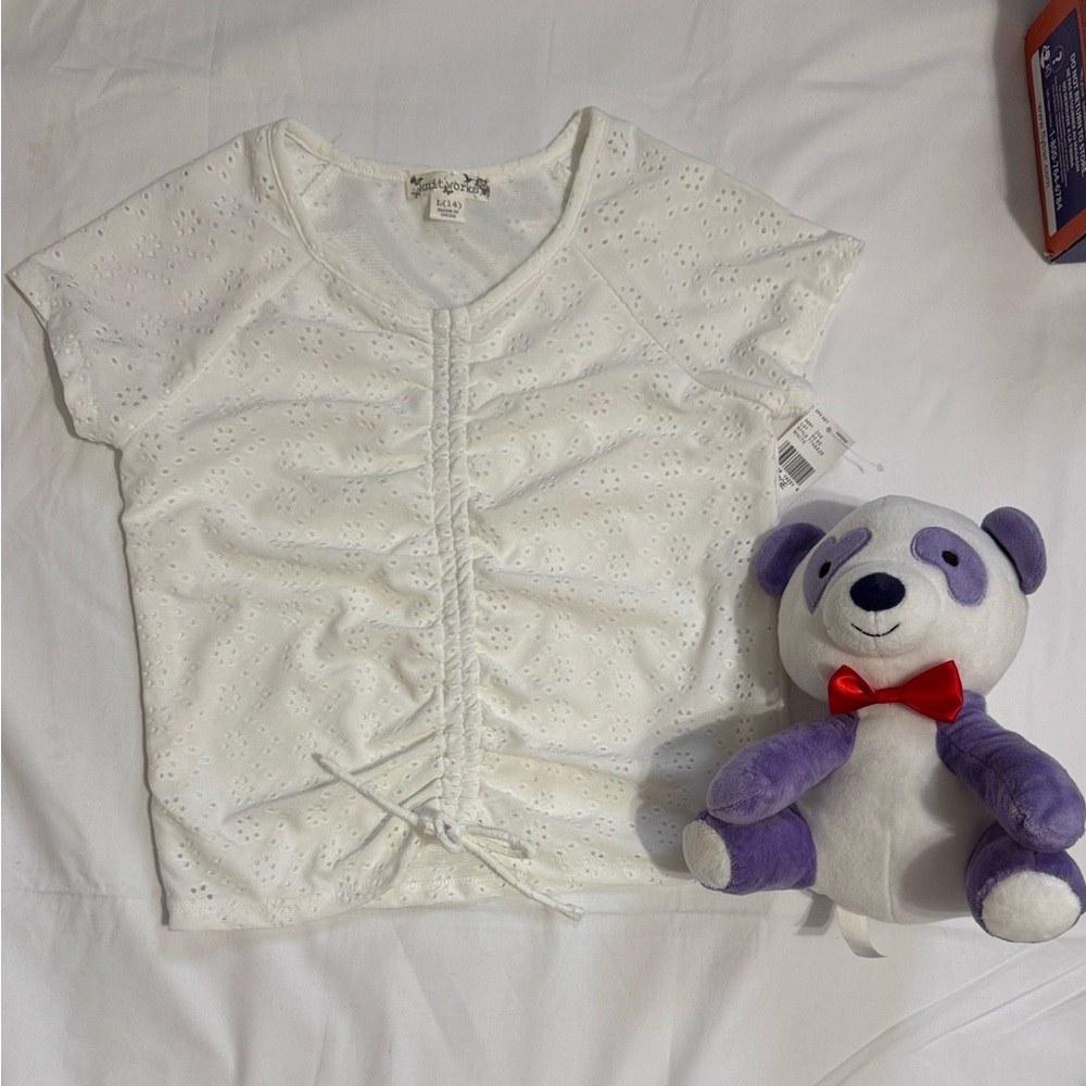 Knitworks White Eyelet Kids Tee